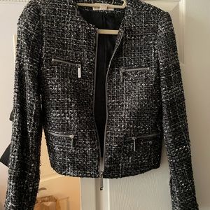 Michael By Michael Kors tweed navy & black jacket
